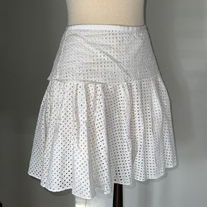 Rag And Bone Eyelet Lakewood Cotton White Skirt Sz 0